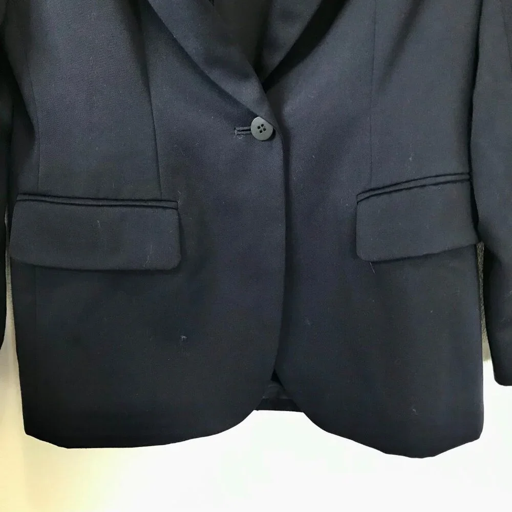 Classiques Entier 100% Wool Vintage Navy Blue Women's‎ Blazer. Size Petite XS